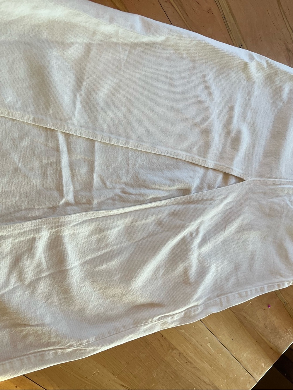 Pilcro Cream Midi Skirt